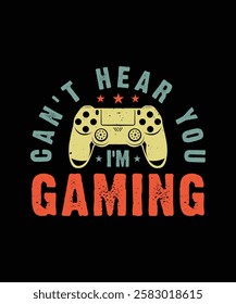 Funny Gaming t-shirt design vector