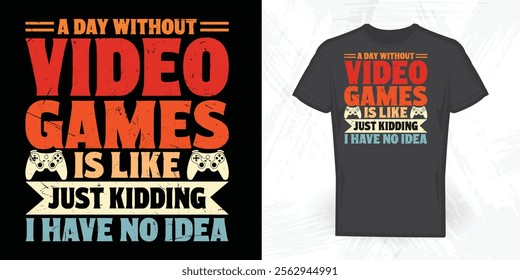 Funny Gaming Vintage Game T-shirt Design