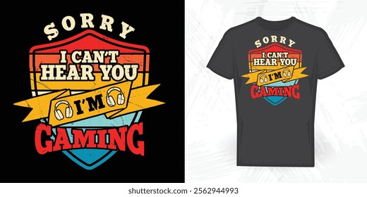 Funny Gaming Vintage Game T-shirt Design