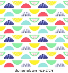 Funny geometric seamless pattern. Modern design. Vector illustration.