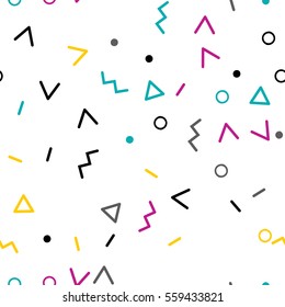 Funny geometrical scandinavian pattern. Abstract background. Stock vector.