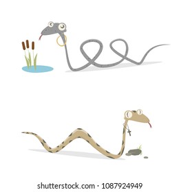 funny german grass snake and adder comparison