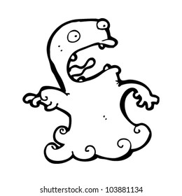 caricatura fantasma graciosa