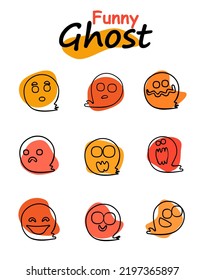 Famoso Fantasma De Halloween Con Formas Orgánicas
