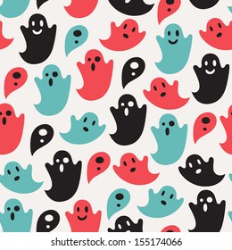 funny ghost seamless pattern