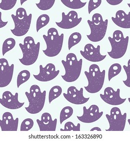 funny ghost seamless pattern 