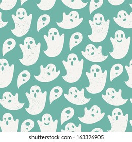 Funny Ghost Seamless Pattern 