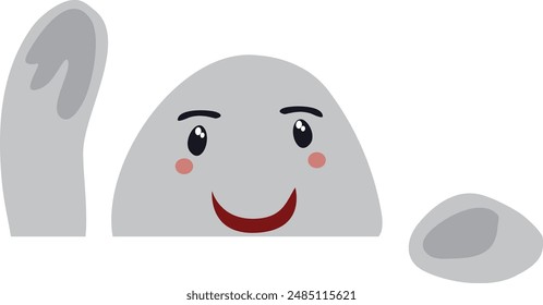 Funny ghost vector illustration. Halloween scary and friendly character