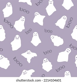 Gafas divertidas y boo de palabras, patrón vectorial sin fisuras