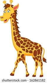 funny giraffe cartoon character