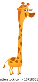 Funny Giraffe Cartoon Design Vector Illustration Stock Vector (Royalty ...