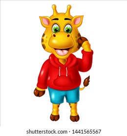 Funny Giraffe Cartoon for your design