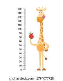 Funny giraffe. Cheerful funny giraffe with long