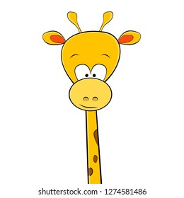 Funny Giraffe isolated on white background