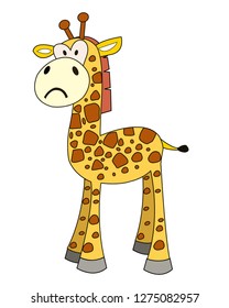 funny giraffe mascot icon symbol vector
