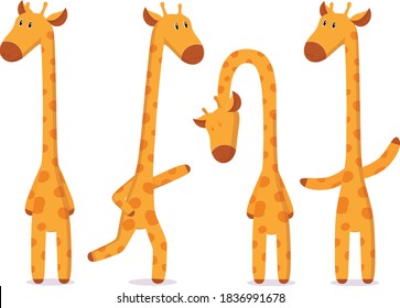 Funny giraffe persona for cartoon