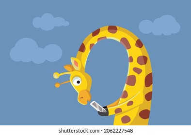 Funny Giraffe Slouching over the Phone Vector Cartoon

Concept image showing improper posture symptoms: spinal curvature, kyphosis, scoliosis, lordosis, arthrosis,
