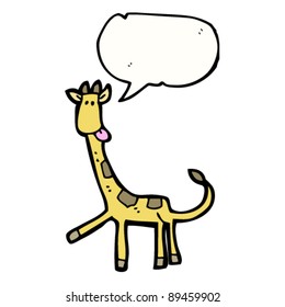 funny giraffe with speech bubble