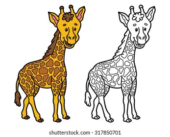 2,688 Coloring Page Giraffe Stock Vectors, Images & Vector Art ...