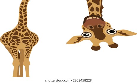 Funny giraffe vector illustration