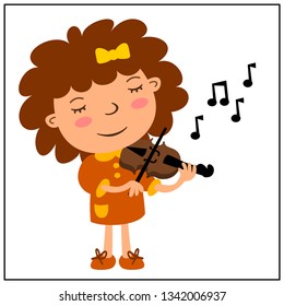 Vector Illustration Kids Playing Guitar Stock Vector (Royalty Free ...