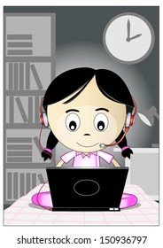 funny girl internet browsing