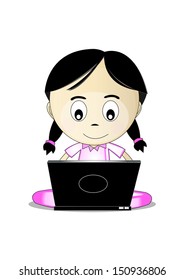 funny girl internet browsing