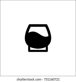Funny Glass Glyph Icon Vector