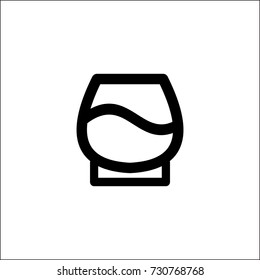 Funny Glass Line Icon Vector