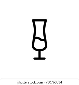 Funny Glass Line Icon Vector