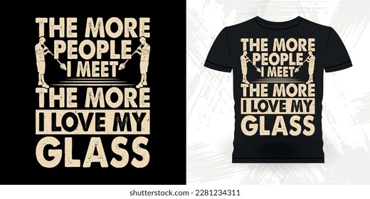 Funny Glassblowing Glass working Lampworking Glassblower Retro Vintage Glassblowing T-shirt Design  
