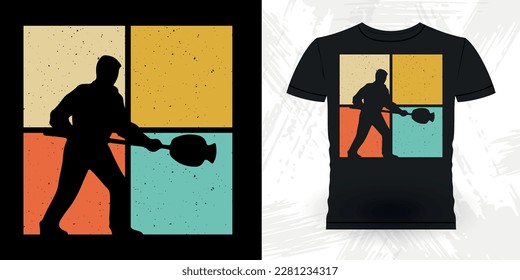 Funny Glassblowing Glass working Lampworking Glassblower Retro Vintage Glassblowing T-shirt Design  
