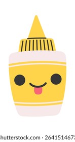 Funny glue tube cartoon character