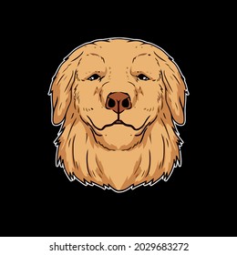 funny golden retriever dog head dog gift wo plus size design vector illustration for use in design and print wall art poster canvas