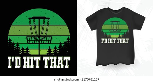 Funny Golf Disc Sports Player Vintage Disc Golf T-shirt Design