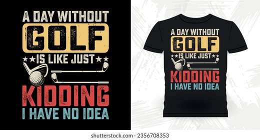 Funny Golf players golfer Retro Vintage Golfing T-shirt Design