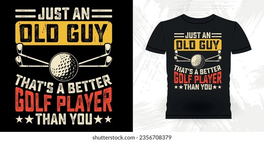 Funny Golf players golfer Retro Vintage Golfing T-shirt Design