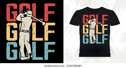Funny Golf players golfer Retro Vintage Golfing T-shirt Design