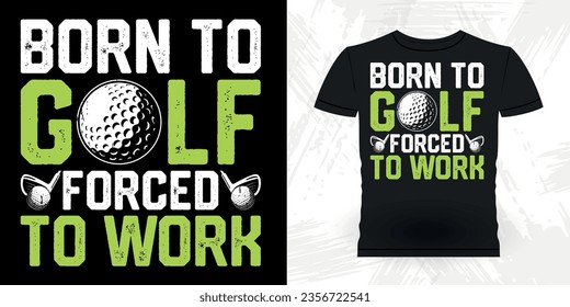 Funny Golf Players Golfer Retro Vintage Golfing T-shirt Design