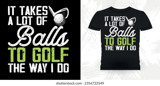 Funny Golf Players Golfer Retro Vintage Golfing T-shirt Design