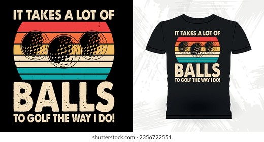 Funny Golf Players Golfer Retro Vintage Golfing T-shirt Design