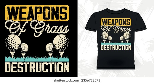 Funny Golf Players Golfer Retro Vintage Golfing T-shirt Design