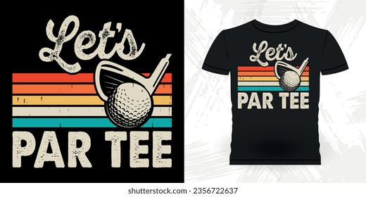 Funny Golf Players Golfer Retro Vintage Golfing T-shirt Design