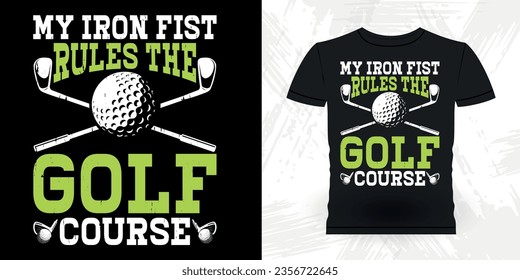 Funny Golf Players Golfer Retro Vintage Golfing T-shirt Design