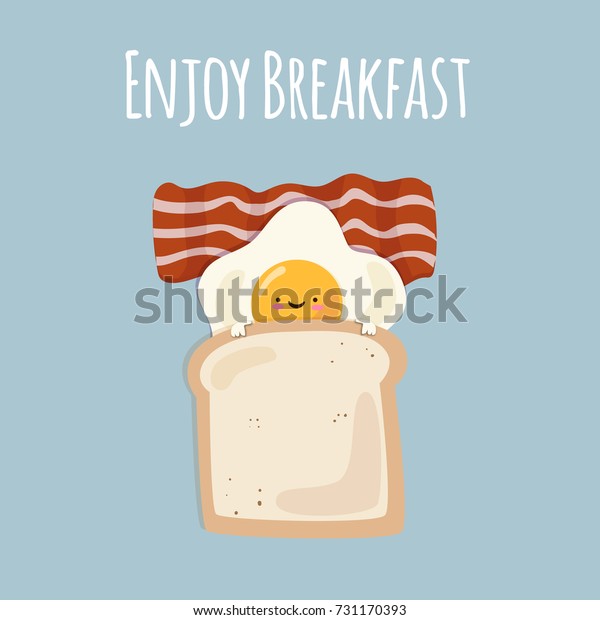 Funny Good Morning Breakfast Egg Toast Royalty Free Stock Image