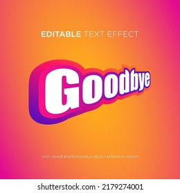 Funny Goodbye Title Editable Text Effect