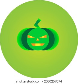 A Funny goofy radioactive Jack O lantern for Halloween Themes and backgrounds, Halloween concept, funny ghost, slimy green ghost concept 