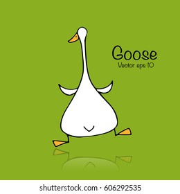 Funny goose, sketch for your design