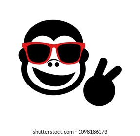 funny gorilla with glasses