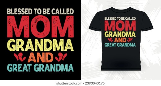 Funny Grandma Vintage Mother's Day T-shirt Design